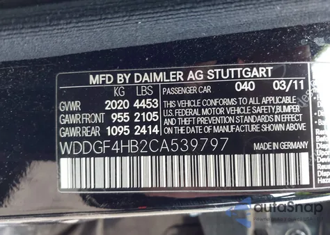 2012 Mercedes-Benz C 250 Luxury/Sport from USA, damaged, VIN WDDGF4HB2CA539797